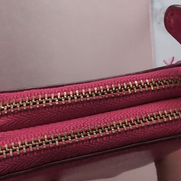 Coach Pink Leather Continental Wallet - Picture 4 of 12